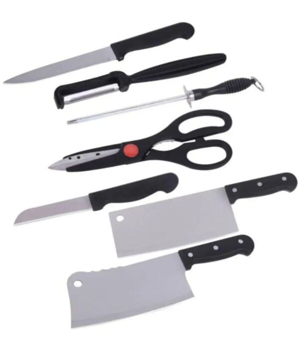 7 Piece Stainless Steel Kitchen Knife Set Knives Set with Knife Scissor