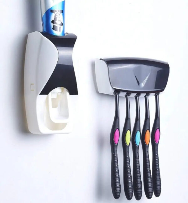 Automatic Toothpaste Dispenser with Tooth Brush Holder for Home and Bathroom Acessories