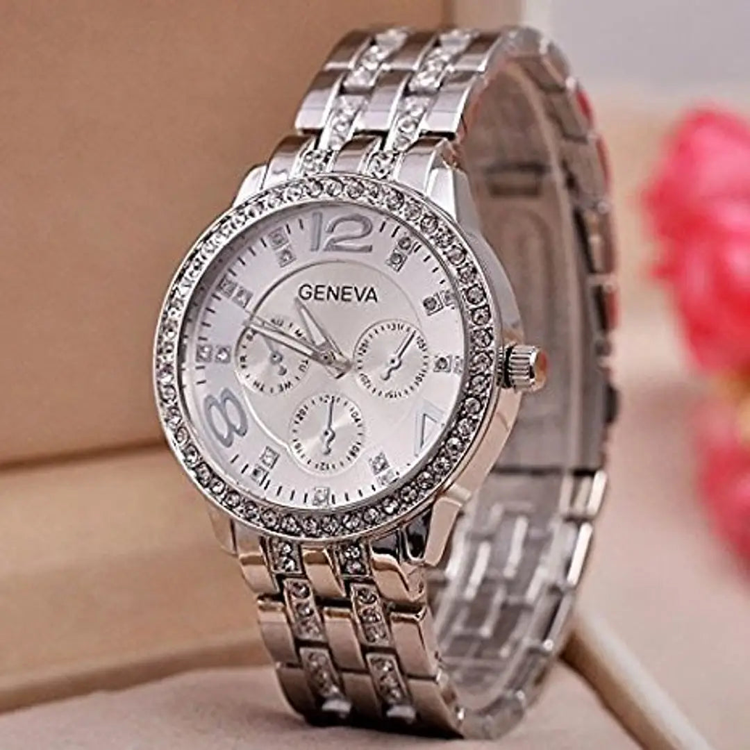 Stainless Steel Strap Silver Colour Men And Women Watches - Daraz India