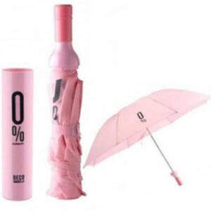 Windproof Double Layer Umbrella with Bottle Cover Umbrella for UV Protection  Rain Umbrella for Men  Women Umbrella  (Pink)