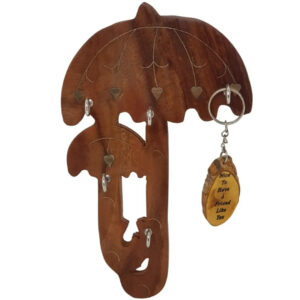 Wooden Wall Mounted Umbrella Design Key Holder