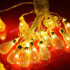 15 LED Warm White Hanging Golden Ball Fairy Lights for Balcony Living Room Curtains Mirror Bottles Bedroom Decoration3D Light, Romantic Light Decoration, Diwali, Christmas and Wedding