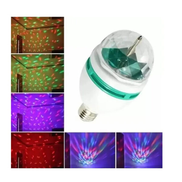 Stylish LED Full Color Rotating Disco Light Lamp Multi Color Change 3 W Party Celebration Bulb .