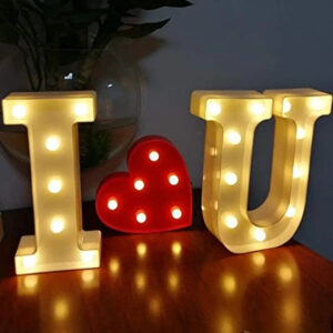 Enjoy LED Marquee Neon Love Light Sign for Decoration Decor Walls Hanging  Love Anniversary  Marriage Anniversary (I Love U)
