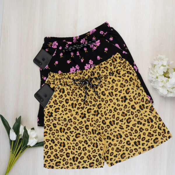 Cotton Printed Shorts for Women