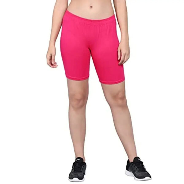 COREFAB Cotton Lycra Shorts for Women Under Dress. Pink