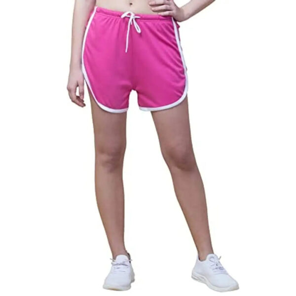 Hive91 Blue Women Gym and Jogging Shorts for Women Made of Cotton Jersey Lycra Fabric