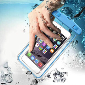 SHARABANI Universal Waterproof Transparent Plastic Bag for Underwater Touch Sensitive Dry Phone Cover Case for rain and Water Protection for All Smart Phone up to 6.5 Inch