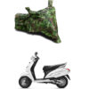 100% Dustproof Bike Scooty Two Wheeler Body Cover Compatible For Honda Activa 3G Water Resistance  Waterproof UV Protection Indor Outdor Parking With All Varients[Militry GMJ]