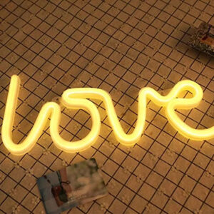 Love Neon Sign for Bedroom Party Supplies Battery Neon Light for Wall,led Neon Wall Signs Room Decoration AccessoryTable Decoration