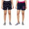 Women Shorts/Women Regular Shorts/Ladies Shorts (M, Star Blk-Navy)