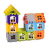 72 Pieces Building Blocks for Kids,Blocks House Building Blocks with Windows, Block Game for Kids (Multicolor) (House Block)