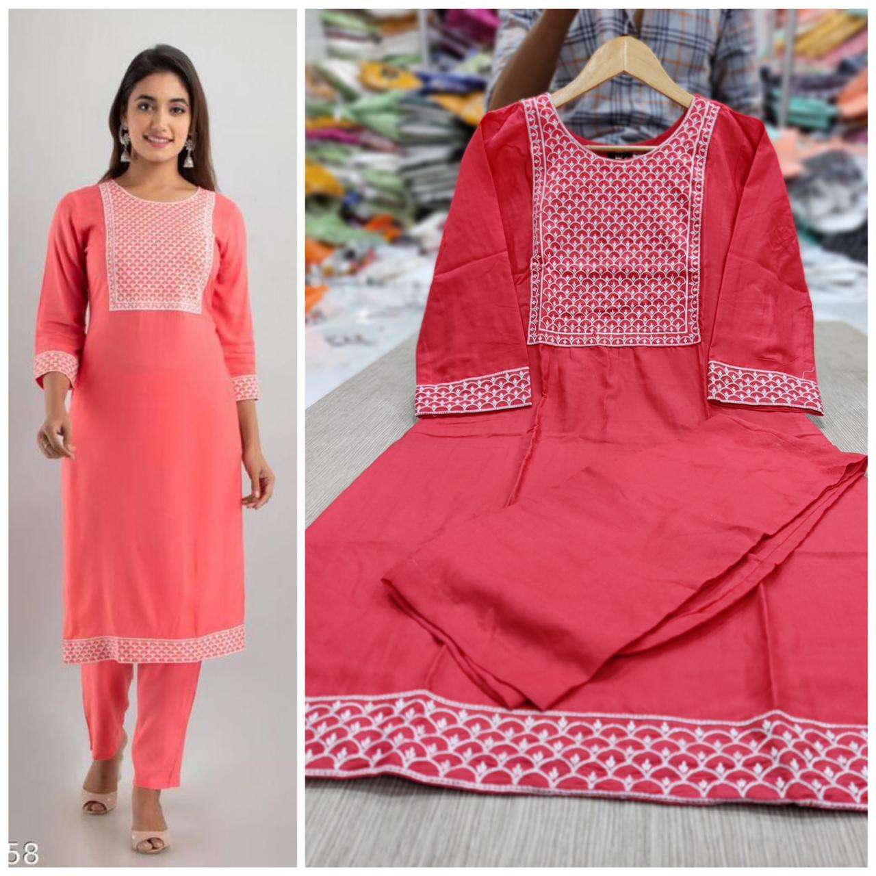 Buy Women Cotton printed Kurta Kurti With Afghani Pant Set Online in India